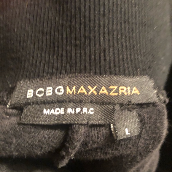 BCBGMaxazria Black Velour pull on wide bell pants - Picture 6 of 6